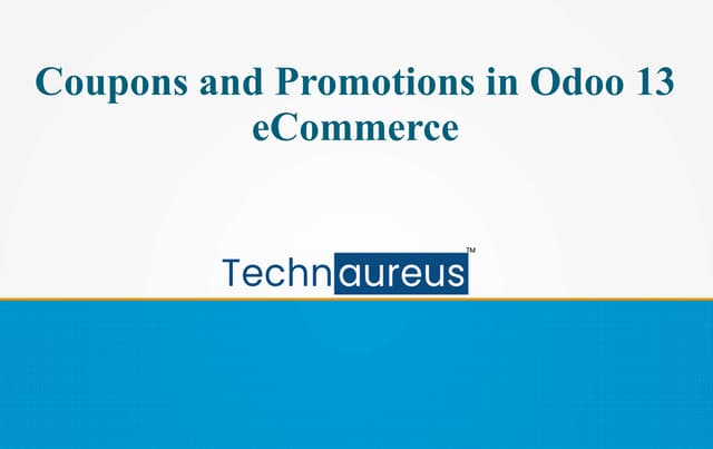Coupons and Promotions in Odoo 13 