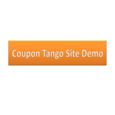 Coupon tango site demo