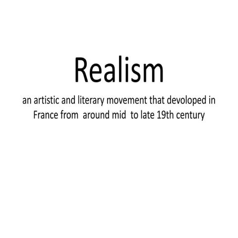 Courbet and  realism