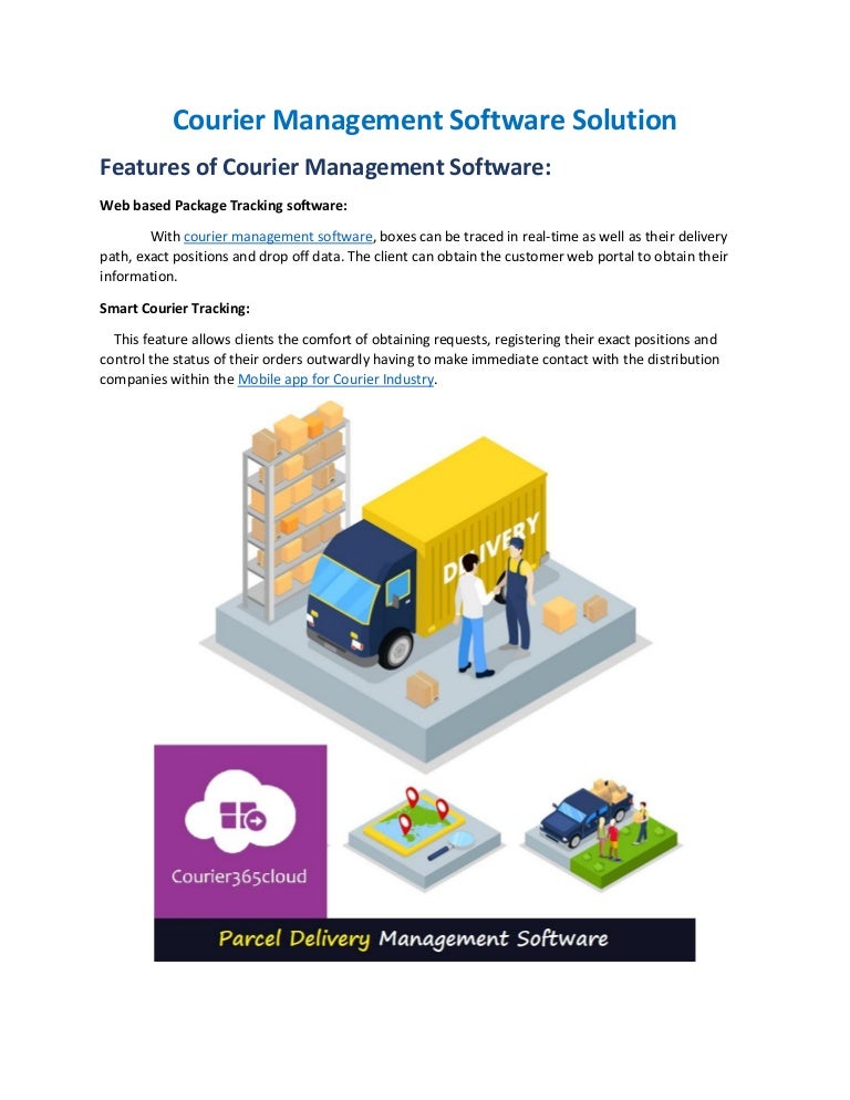 Courier management software system