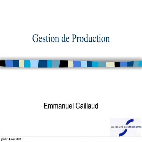 gestion de production