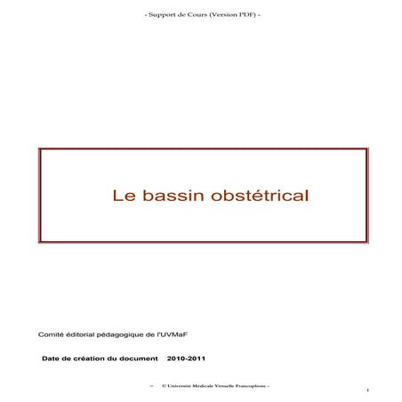 Cours bassinobstetrical