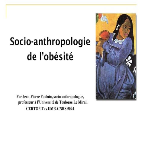 Sociologie de l'obésité