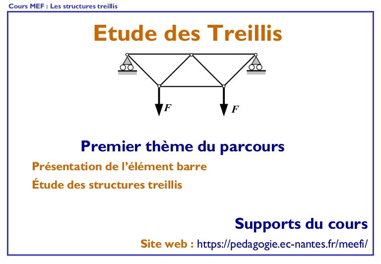 Cours treillis Étude des structures treillis télécharger http//…