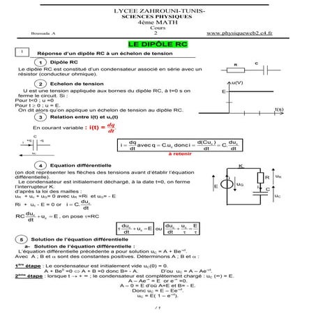 Cours+ +physique+dipôle+rc+-+bac+math