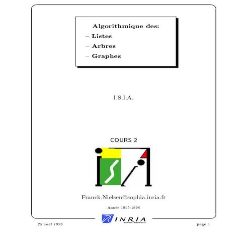(ISIA 2) Cours d'algorithmique (1995)