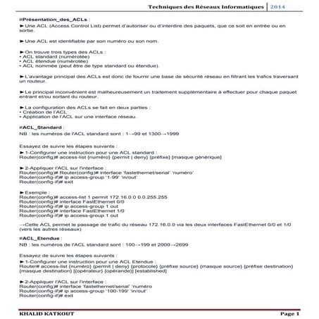 Cours acl | PDF