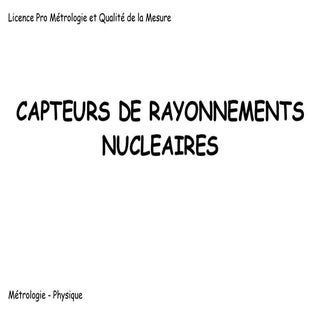 Cours capteursnucleaires