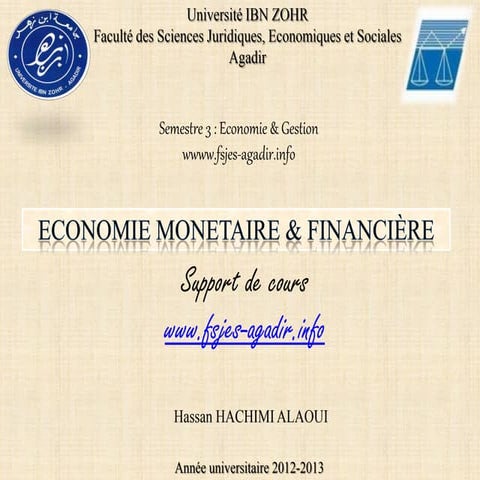 Cours de monnaie__hachimi_alaoui_hasaan_