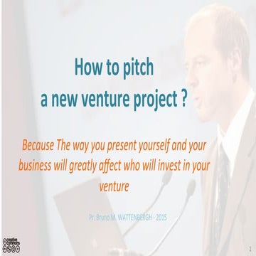 Crash Course on the Startup Pitch ! 