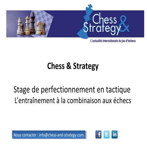 Cours de tactique aux echecs