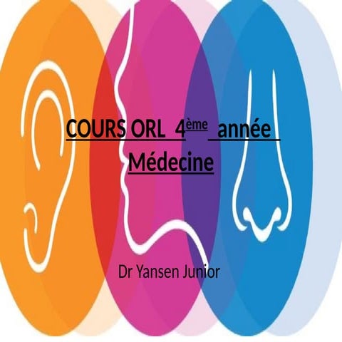 Cours d'ORL notes de cours pour memorisation | PPTX