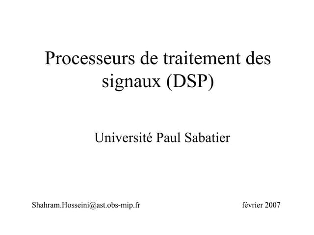Coursdsp tdi
