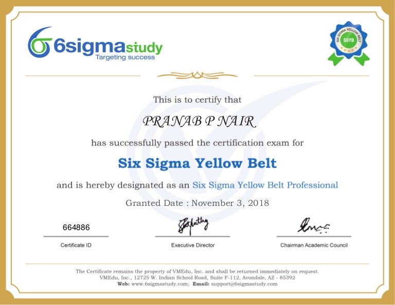 sigma yellow belt