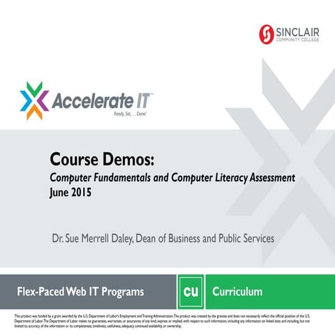 CBE Course Demos Faculty Development Model - Competency-Based Education