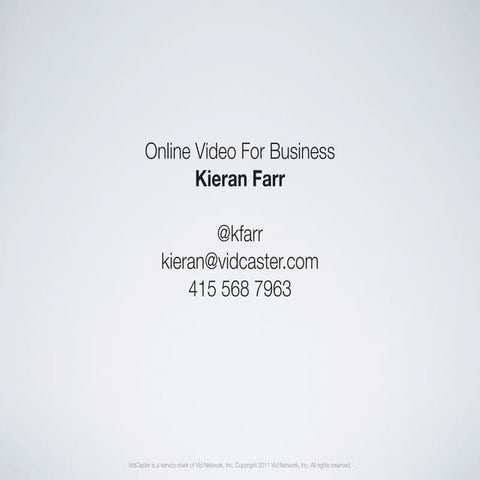 Online Video for Business