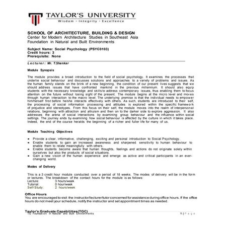 Course outline-social-psy