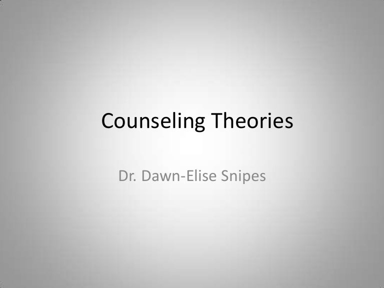 Counseling Theories Chart