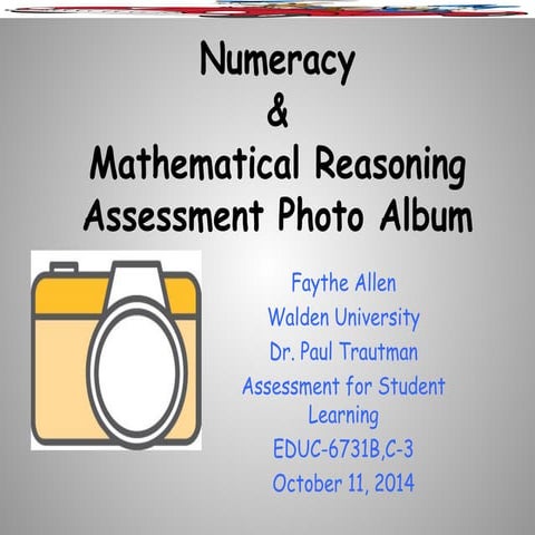 Numeracy & Mathematical Reasoning Assessment Photo Album. 