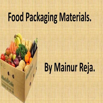 Food Packaging Materials | PPTX