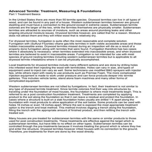 Anti termite treatment | PDF
