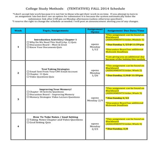 Course calendar spring 15 stus   online