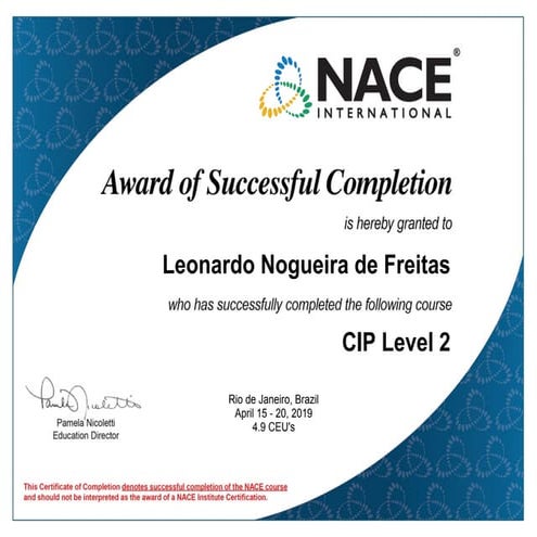 Cip1 nace recertification | PDF