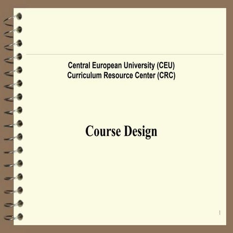 Course design