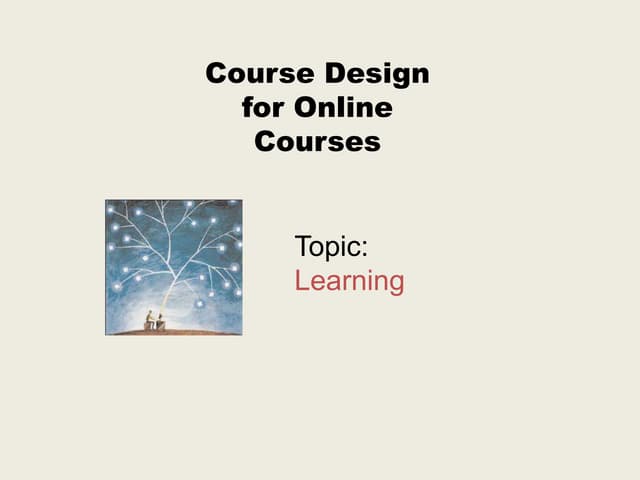 Course design learning and structure version 3