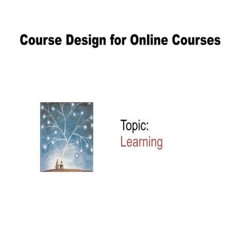 Course design learning and structure version 2