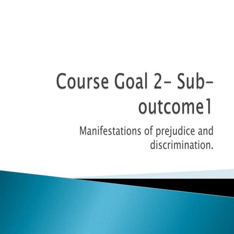 Course goal 2  sub-outcome1