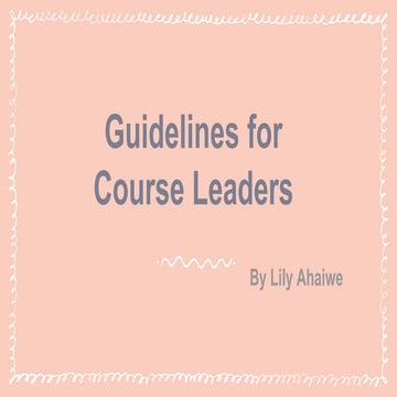 Precise Train the Trainer Course Materials | PPT