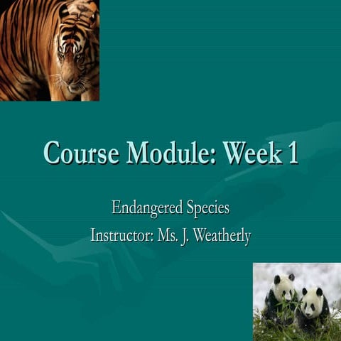 Course Module 7805