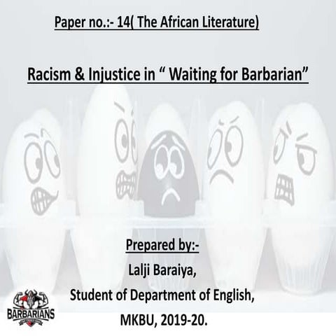 Course no. 14 the african literature