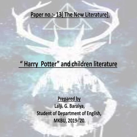 Course no. 13 the new literature