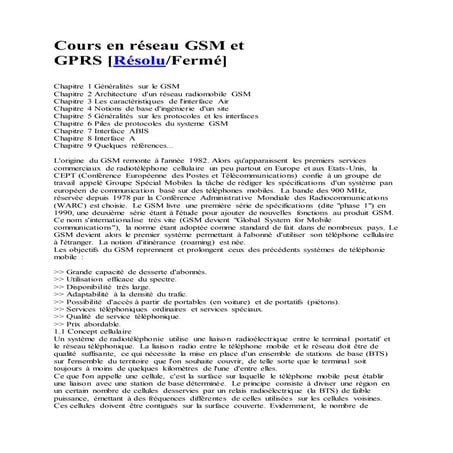 Cours en réseau gsm et gprs