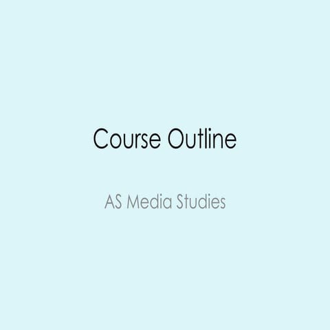 Course outline