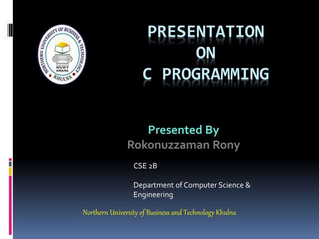 Course outline for c  programming 