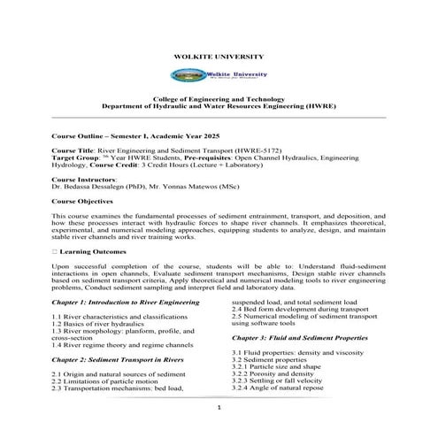 Course outline_River Engineering and Sediment Transport.docx