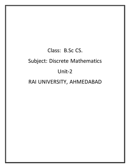 BSC_COMPUTER _SCIENCE_UNIT-2_DISCRETE MATHEMATICS
