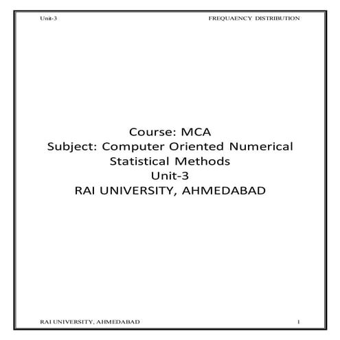 MCA_UNIT-3_Computer Oriented Numerical Statistical Methods