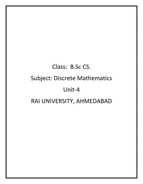 BSC_COMPUTER _SCIENCE_UNIT-4_DISCRETE MATHEMATICS | DOCX