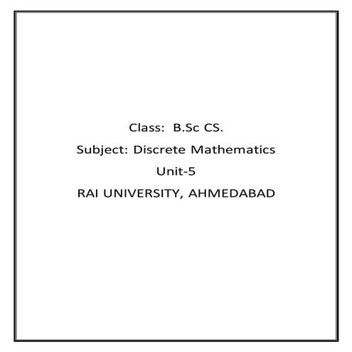 BSC_COMPUTER _SCIENCE_UNIT-5_DISCRETE MATHEMATICS