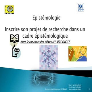 Cours epistémologie outils méthodol...