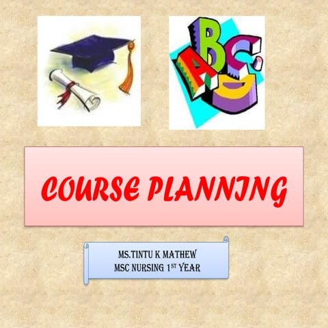 COURSE PLAN &UNIT PLAN | PPTX