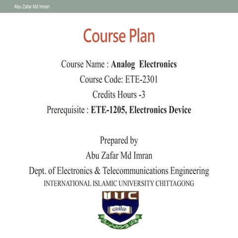 Course Plan of ETE -2301 Analog Electronics by AZI.pptx