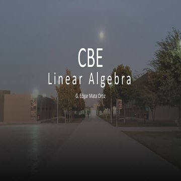 Course presentation linear algebra ea2021