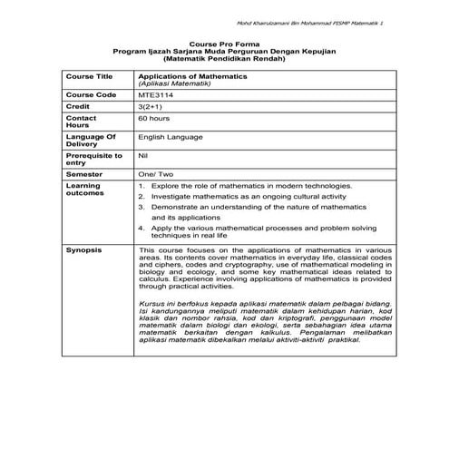 Course pro forma_mte3114