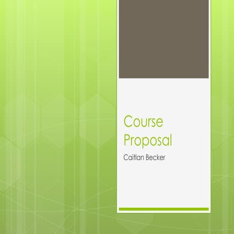 Course proposal