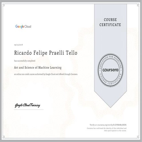 Guided Tour of Machine Learning in Finance Certificate | PDF